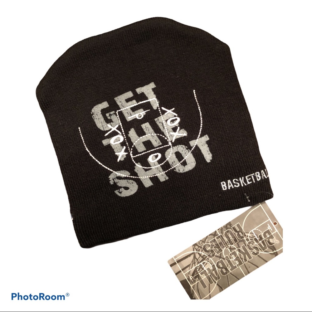 Basketball Rules Black Beanie